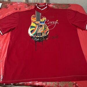 VTG Coogi Australia Five Color Chords Strum Polo Shirt Rare Adult 3XL